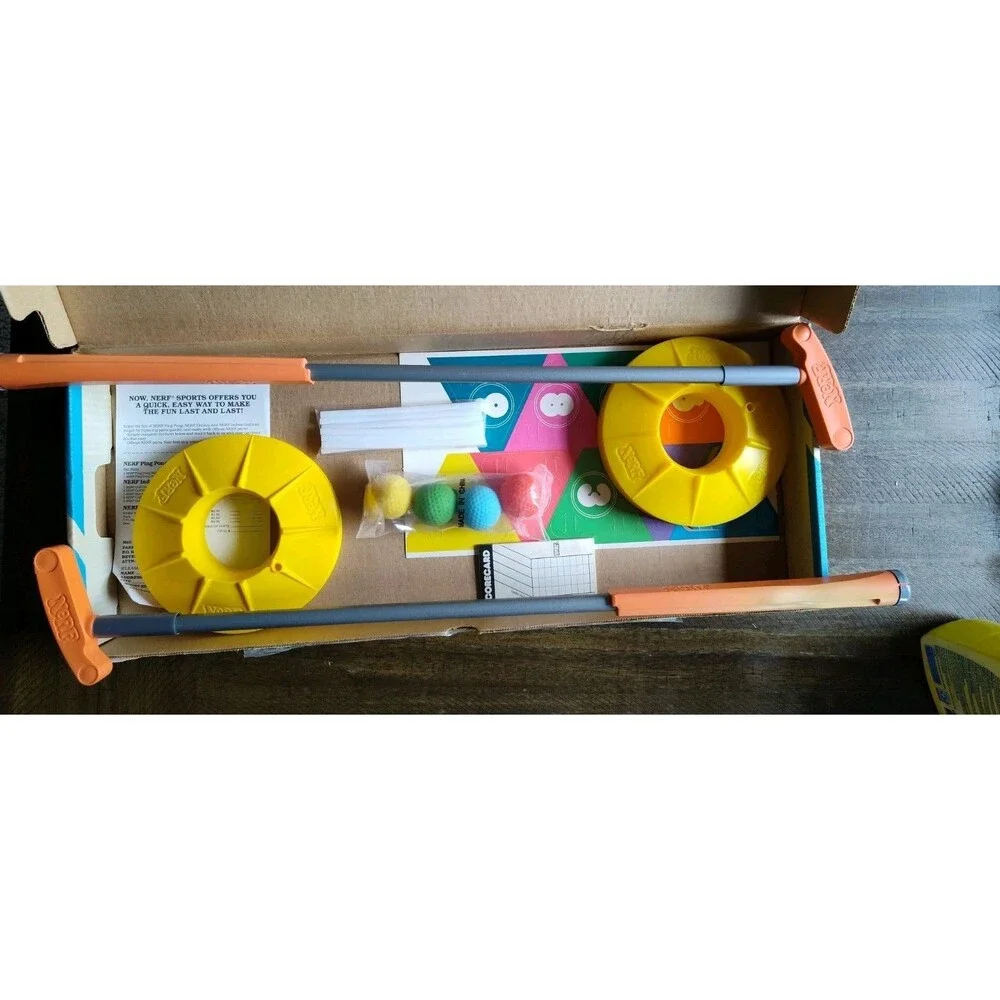 Vintage NERF Indoor Golf Parker Brothers Kids Game Complete Toy with Box 1987